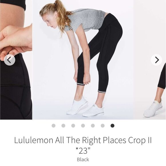 Lululemon All The Right Places Crop II *23" Size 2 - Picture 1 of 3